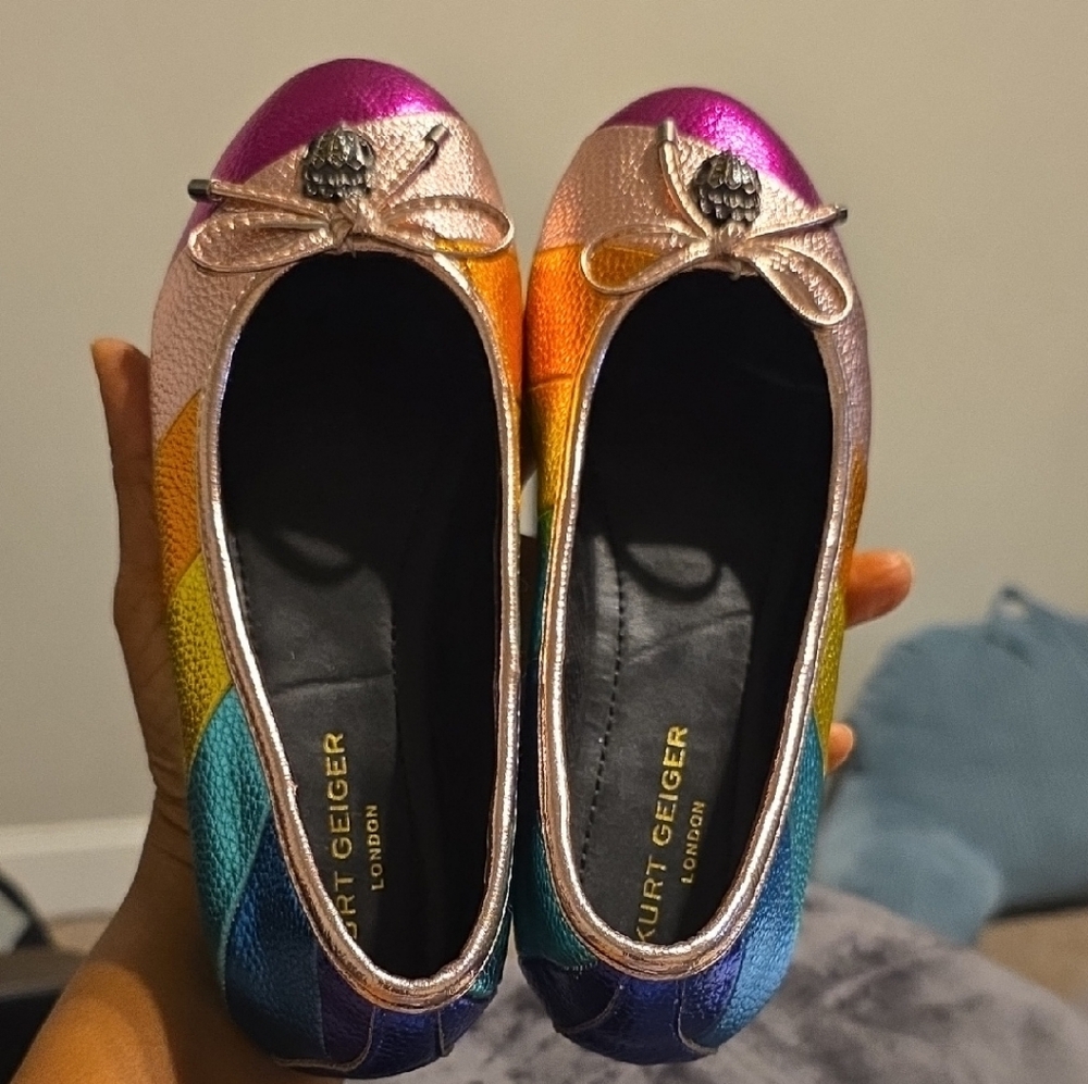Kurt Geiger Kids Eagle Ballerina Rainbow Flat